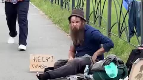 Help the poor people legend man