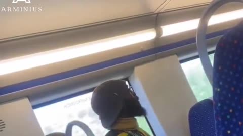 Unhinged African migrant goes on an #antiwhite rant against Portuguese passengers