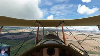 Reims Cathedral, Reims France. Flying the Curtiss JN 4 Jenny in the area. A slow, old aircraft.