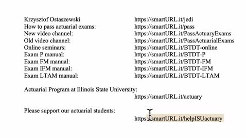 Exam IFM exercise for April 20, 2021