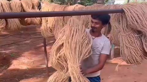 "Coconut Fiber Magic: Crafting Threads from Nature"