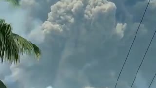 Explosive eruption of La Soufriere volcano in Carribean Island of St Vincent