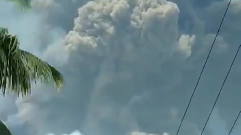 Explosive eruption of La Soufriere volcano in Carribean Island of St Vincent