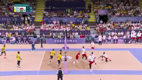 Poland and brazil deliver an instant classic in mens volleyball paris olympics nbc sports