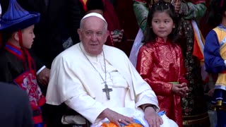 Pope Francis arrives for first-ever Mongolia visit