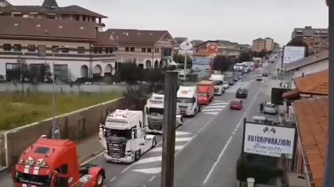 Italian truckers now mobilizing with reports Aussies are ready to go and UK & Europe truckers poised
