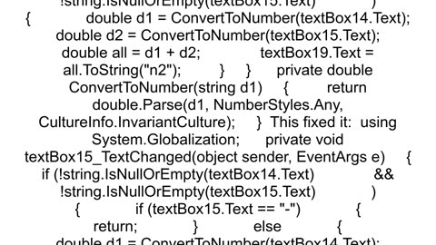 SystemFormatException when parsing String to double