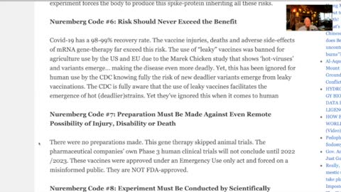 Vaccine violates all 10 of the Nuremberg Codes with death penalty coming