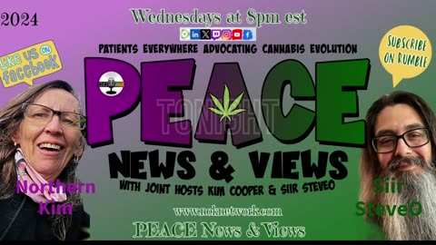 TONIGHT on PEACE News & Views -Bruce Reinheimer aka Rasta Rhino