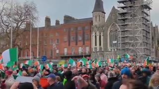 Huge protests in Dublin right now Against Mass Immigration. 👏