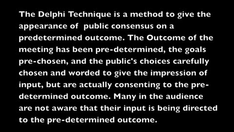 EXPOSING THE DELPHI TECHNIQUE IN PUBLIC MEETINGS