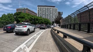 Quick Video Connection from Downtown Boston to South Boston - Boston City Bike Riding