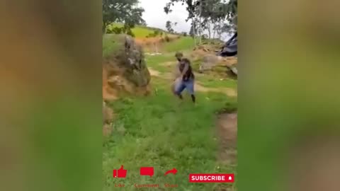 😂🐑🏂 Man Has Hilariously Dangerous Fun Jumping on Sheep 😂🐑🏂