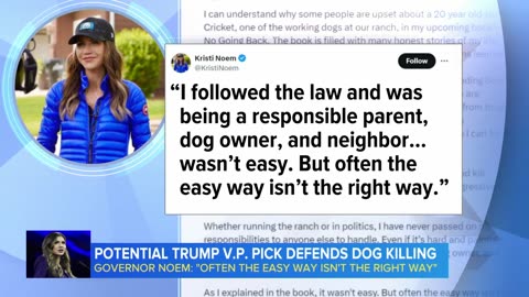 Potential Trump vice presidential pick defends dog killing story from memoir