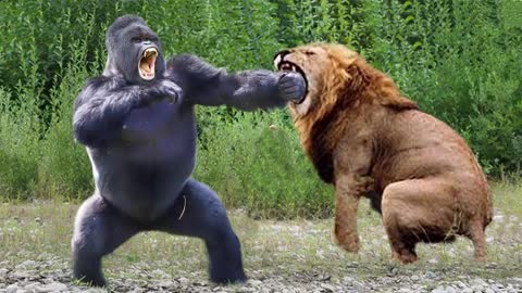 Power of Lion King! Gorilla Fail To Save Her Baby From Lion – Warthog Don’t Escape Lion Hunting