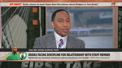 Stephen A. REACTS to Ime Udoka facing discipline for relationship with staff member | First Take