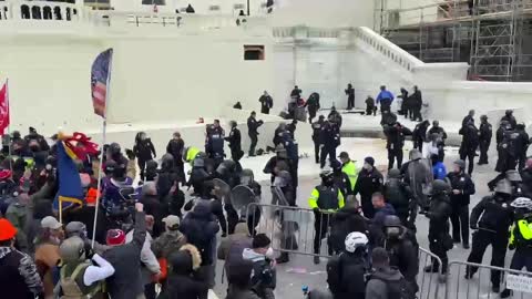 Jan. 6 Crowd Only Moments Before Capitol Police Begin Launching Stun Grenades Into the Crowd