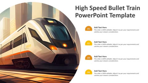 High Speed Bullet Train PowerPoint Template