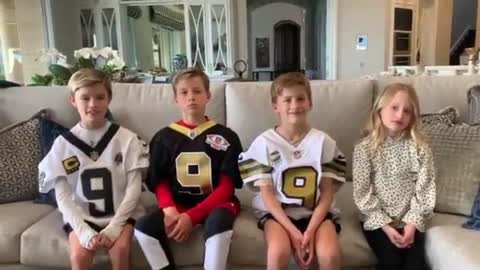 Drew Brees Has His Kids Announce His Retirement From The NFL