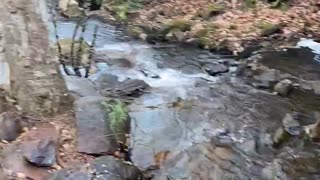 Slow motion waterfall in Paris Mountain State Park