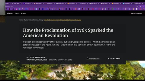 THe proclamation of 1763 is the biggest reason for the revolutionary War