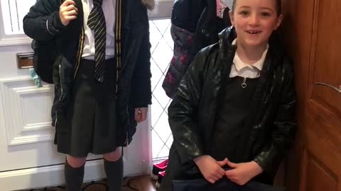 Dad Gets Daughters with Back to School April Fool's Day Gag