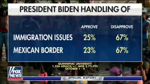 Biden's job approval ratings hit new lows.