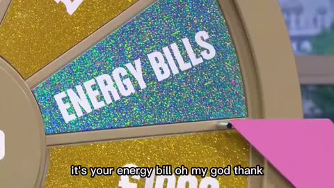 On a TV show they make a game out paying energy bills for 'lucky callers'.