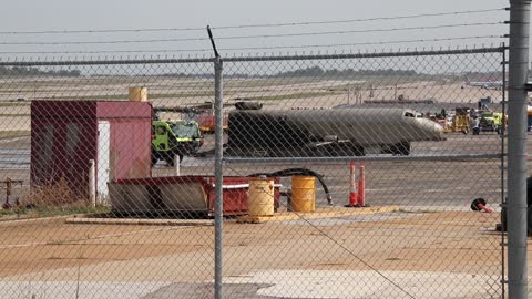 St. Louis Lambert International Airport Fire Department putting out fires.