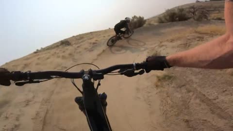 Chasing Ugly Llama down Stormin Mormon at Eagle Bike Park