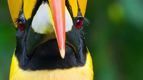 Found In Southeast Asia Great Hornbills Impressive Birds Known For Their Lifelong Partnership~These Strong Pair Bonds Are Often Accompanied By Amazing Courtship Displays