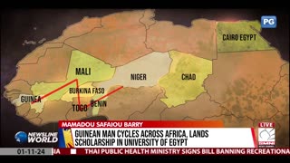 Guinean man cycles across Africa, lands scholarship in Egyptian university