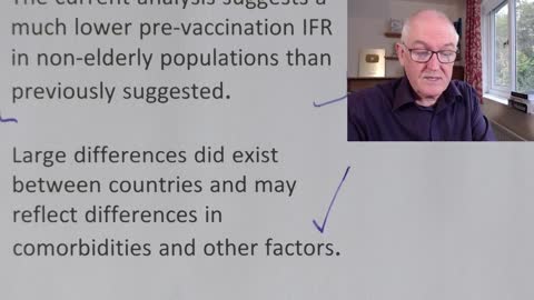 Low infection fatality rate before vaccinations