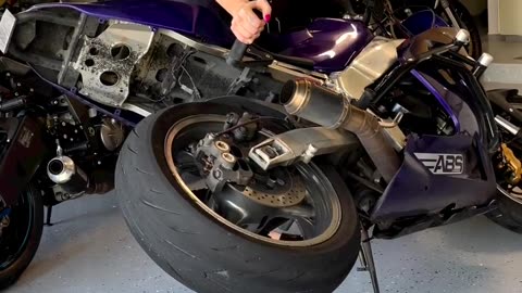 Woman Loses Grip On Her Motorcycle