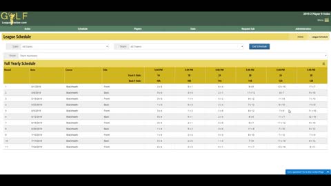 Advanced Scheduling - Scheduling with League Groups