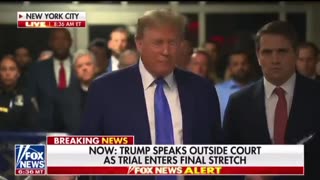 Trump Arrives at Court Blasts Crooked Judge Merchan - "He's Corrupt!"