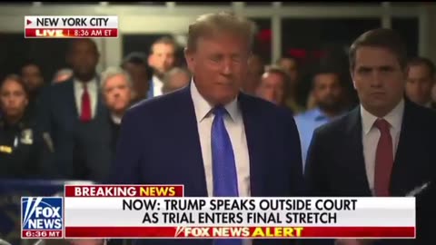 Trump Arrives at Court Blasts Crooked Judge Merchan - "He's Corrupt!"