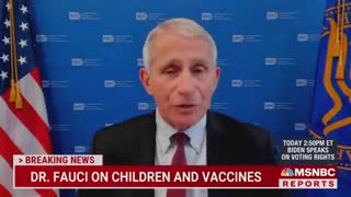 Dr. Fauci: "Unvaccinated Children Should Be Wearing Masks, No Doubt About That"