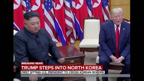 Trump stepped over the North Korean border