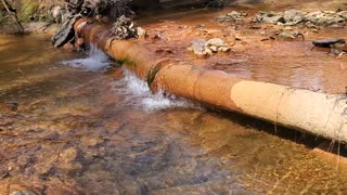 Water over pipe fall