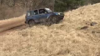 Driver Tanks Vehicle into Large Rock on Farm in Pennsylvania