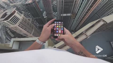 Parkour Professional Shows Awesome Stunts Jumping On Rooftops