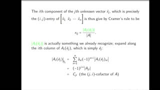 Cramer's rule and the inverse of a matrix