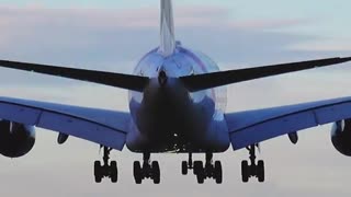 Golden A380 Landing! Manchester #shorts