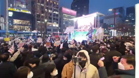 South Korea Protest To End COVID Law.