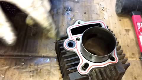 Assembled the engine and set the timing chain 107 110 125 cc ATV