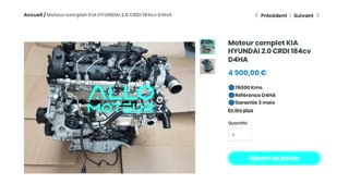 ALLOMOTEUR.COM - Moteur complet KIA HYUNDAI 2.0 CRDI 184cv D4HA