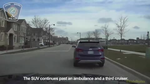 Oakville driver blows by stop signs oblivious to cops in pursuit