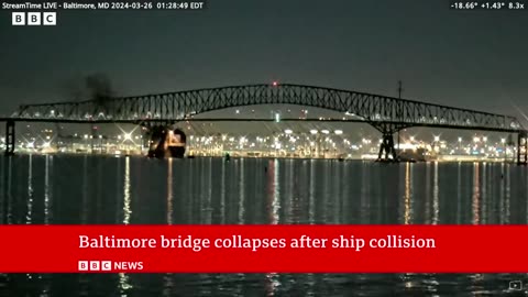 Baltimore: ‘Mass casualty event’ as bridge collapses after being hit by ship