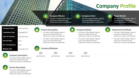 One Pager Company Profile PowerPoint Presentation Slide